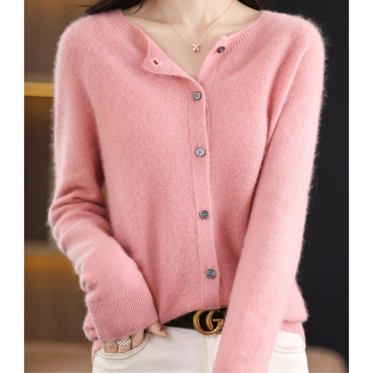 Melissa | Elegant Wool Knit Cardigan