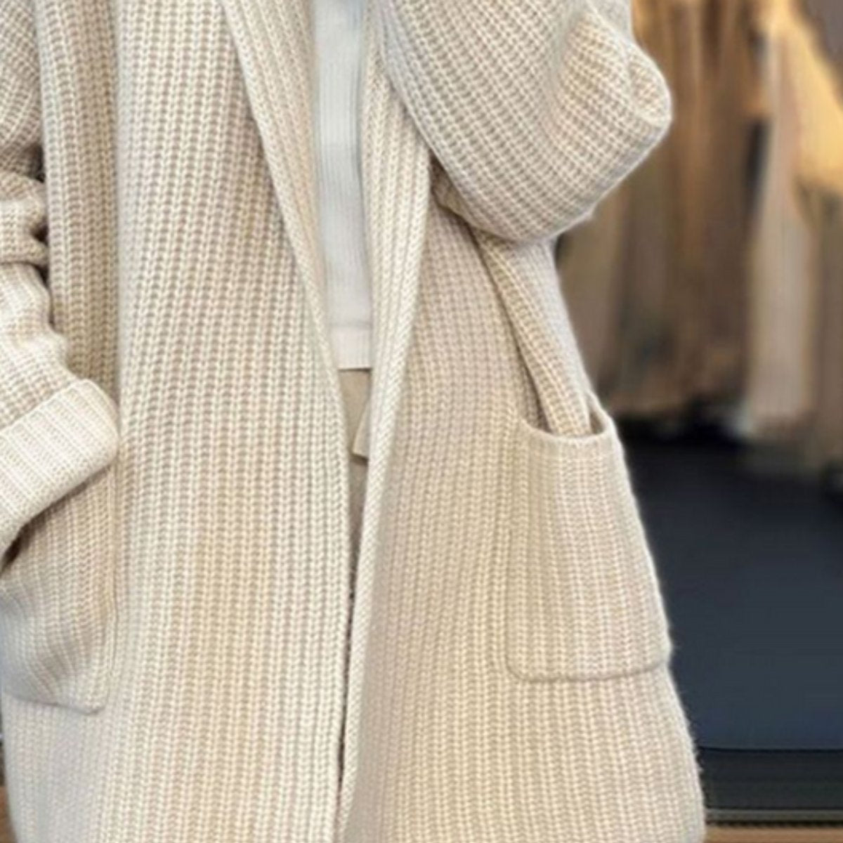 Evelyn | Elegant Ribbed Knit Cardigan