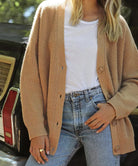 Isabella | Elegant Cashmere V-Neck Cardigan