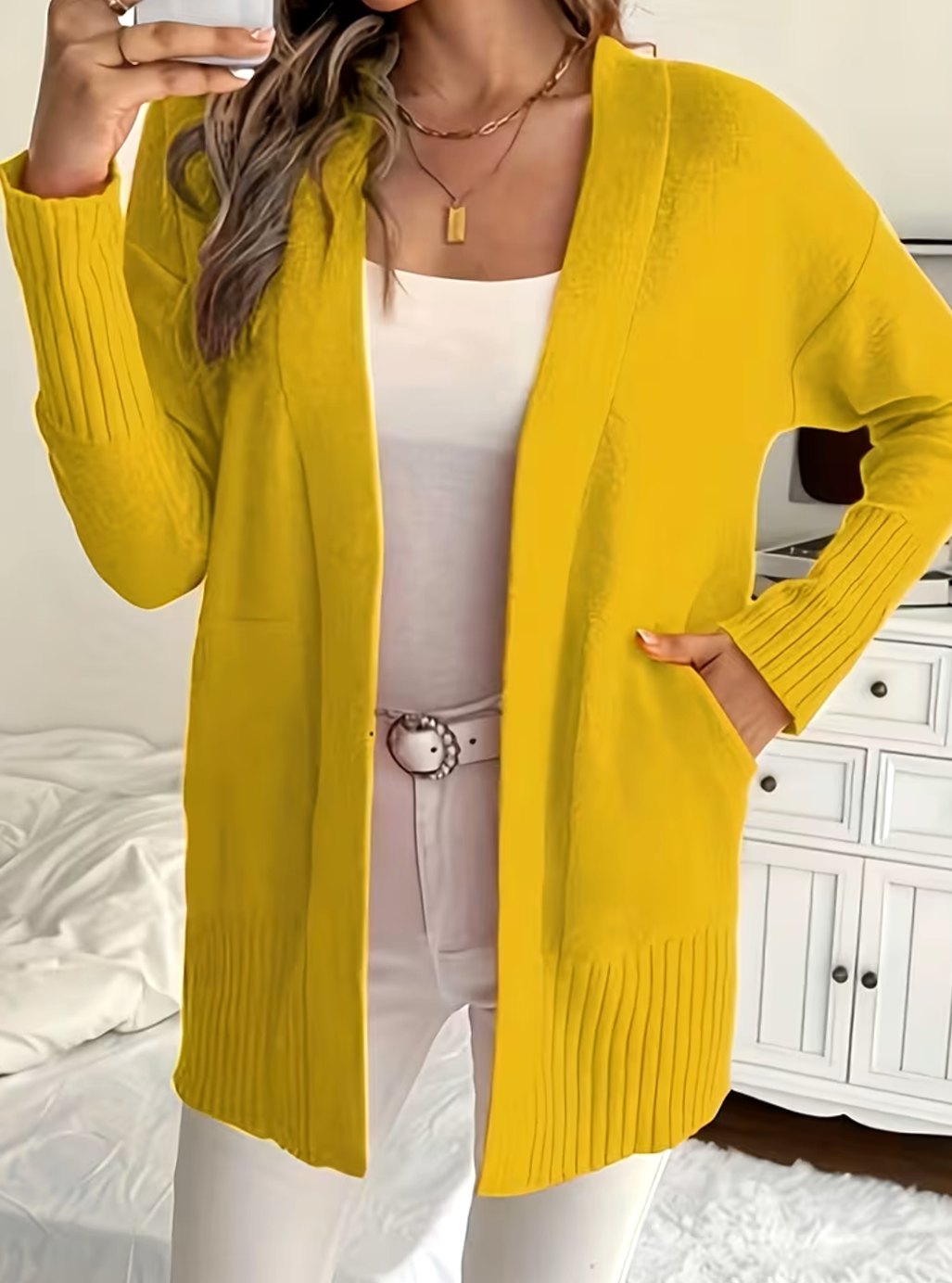 Lauren | Elegant Draped Batwing Cardigan