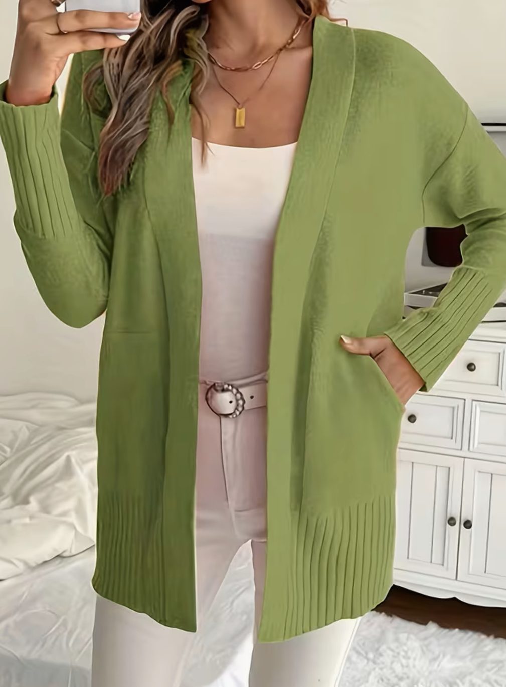 Lauren | Elegant Draped Batwing Cardigan