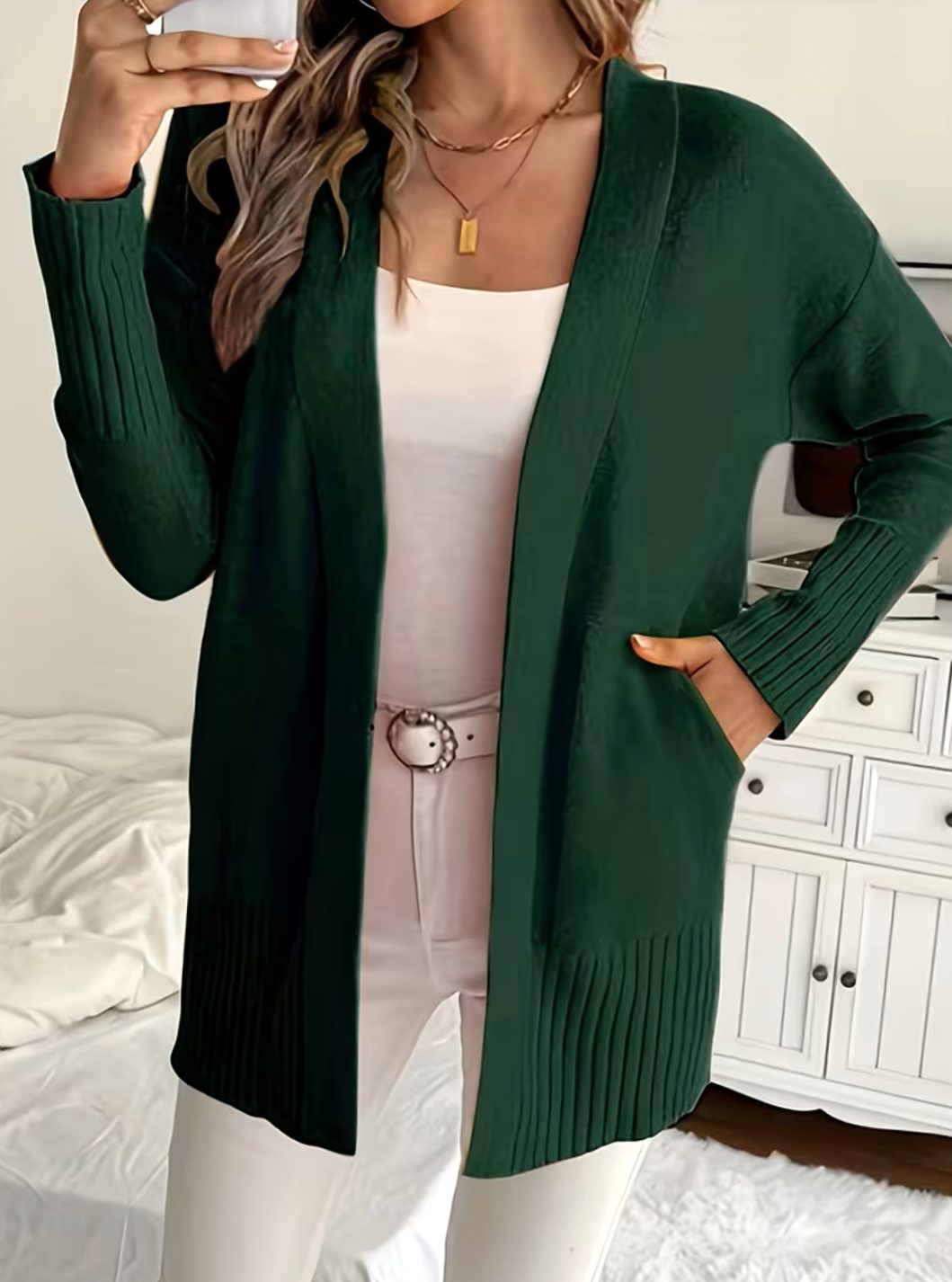 Lauren | Elegant Draped Batwing Cardigan
