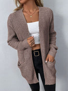 Olivia | Elegant Waffle-Knit Pocket Cardigan