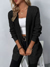 Olivia | Elegant Waffle-Knit Pocket Cardigan
