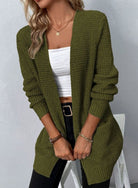 Olivia | Elegant Waffle-Knit Pocket Cardigan