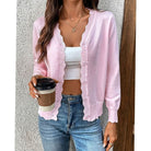 Kimberly | Elegant Scalloped-Edge Knit Cardigan