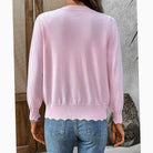 Kimberly | Elegant Scalloped-Edge Knit Cardigan