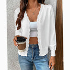 Kimberly | Elegant Scalloped-Edge Knit Cardigan