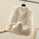 Danielle | Cozy Sherpa Button-Front Vest