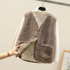 Danielle | Cozy Sherpa Button-Front Vest