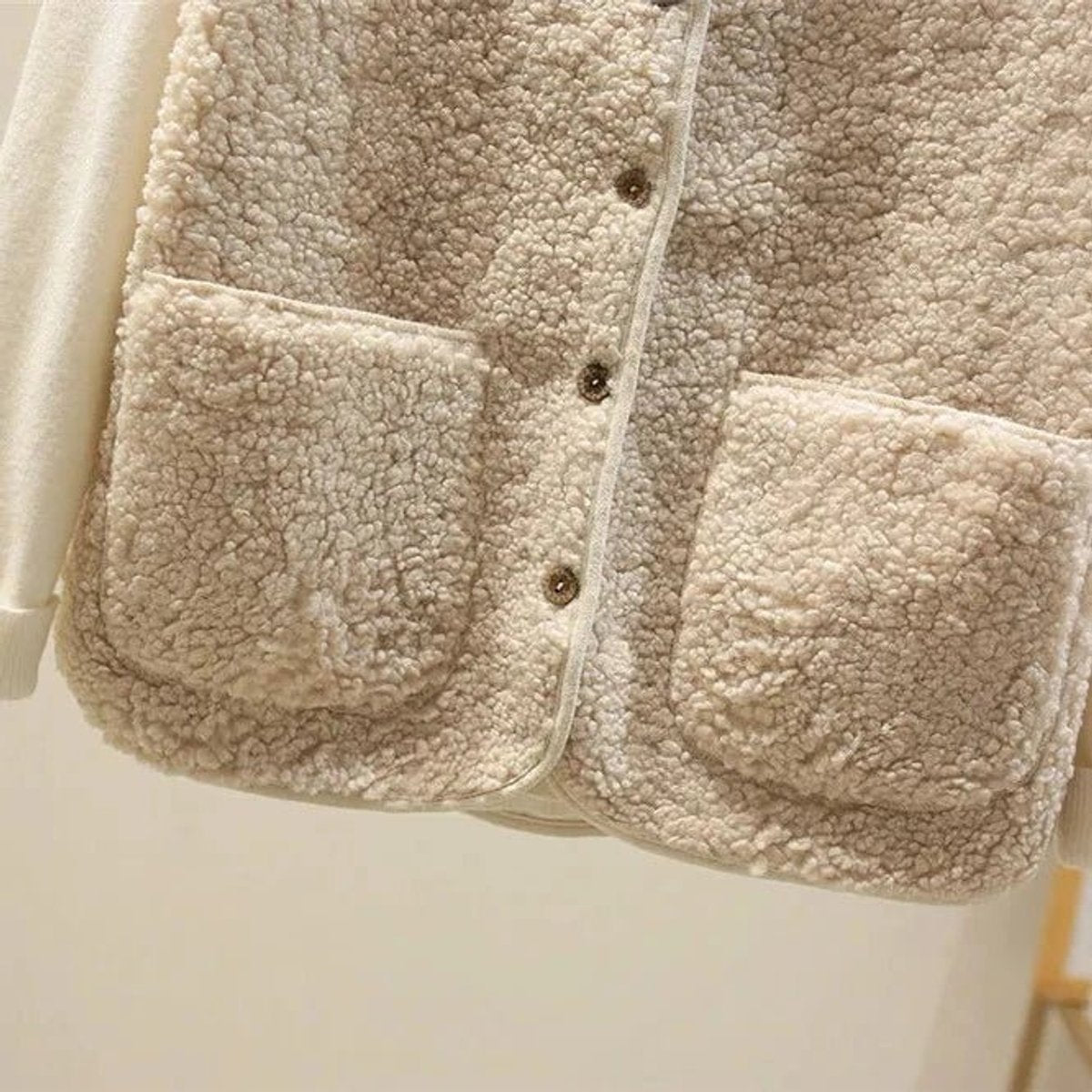 Danielle | Cozy Sherpa Button-Front Vest