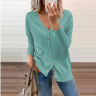 Olivia | Elegant V-Neck Knit Cardigan